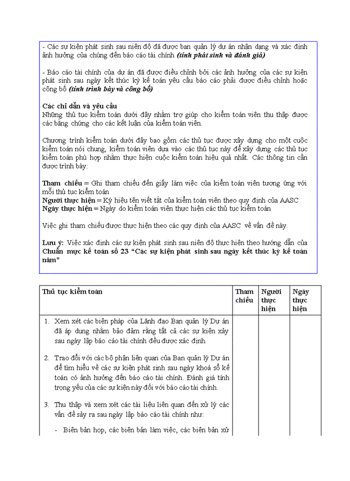 image for page Hoàn thiện quy trình lập kế hoạch kiểm toán báo cáo tài chính dự án do công ty trách nhiệm hữu hạn hãng kiểm toán aasc thực hiện
