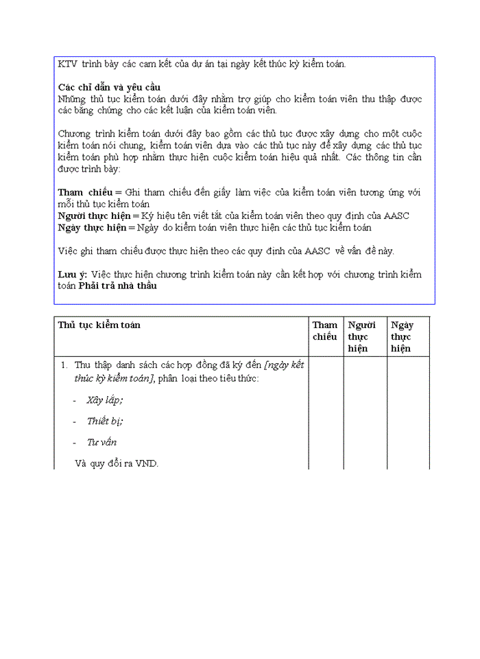 image for page Hoàn thiện quy trình lập kế hoạch kiểm toán báo cáo tài chính dự án do công ty trách nhiệm hữu hạn hãng kiểm toán aasc thực hiện