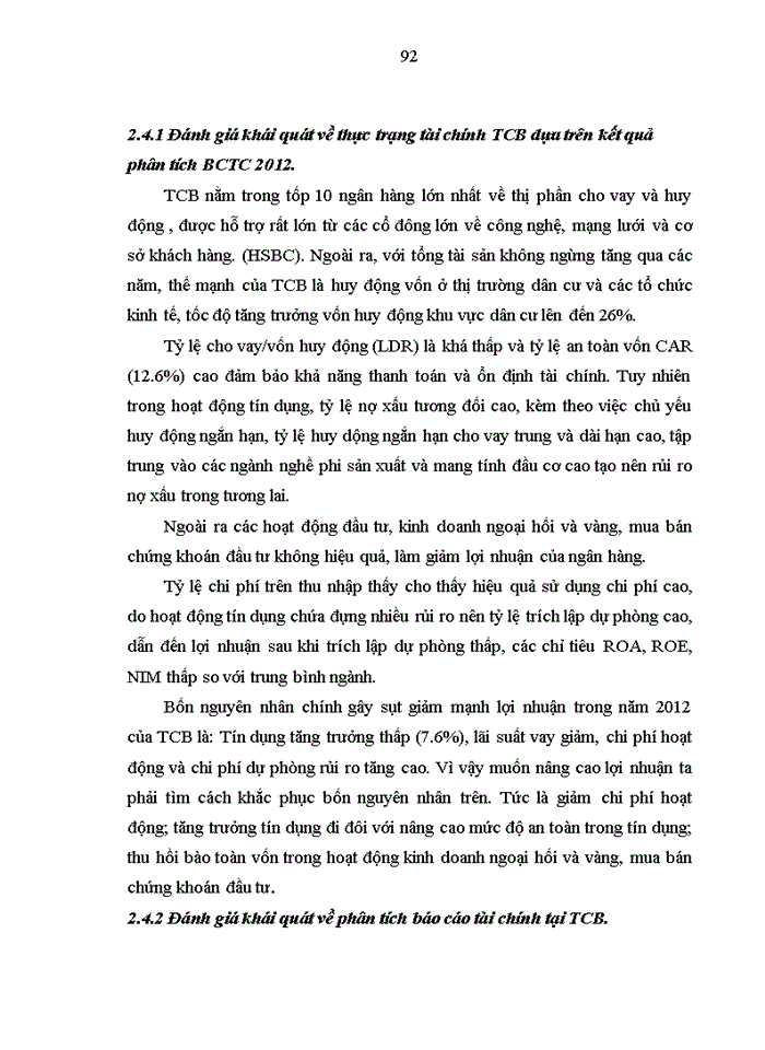 image for page Phân tích báo cáo tài chính tại Ngân hàng TMCP Kỹ Thương Việt Nam