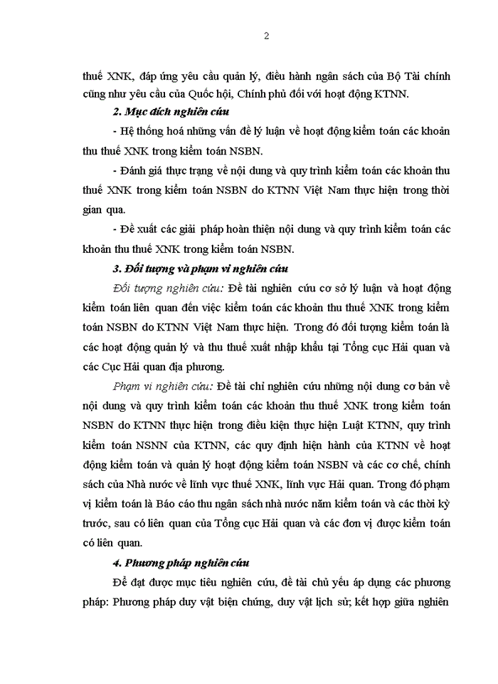 image for page Hoàn thiện nội dung và quy trình kiểm toán các khoản thu thuế xuất nhập khẩu do Kiểm toán nhà nước Việt Nam thực hiện