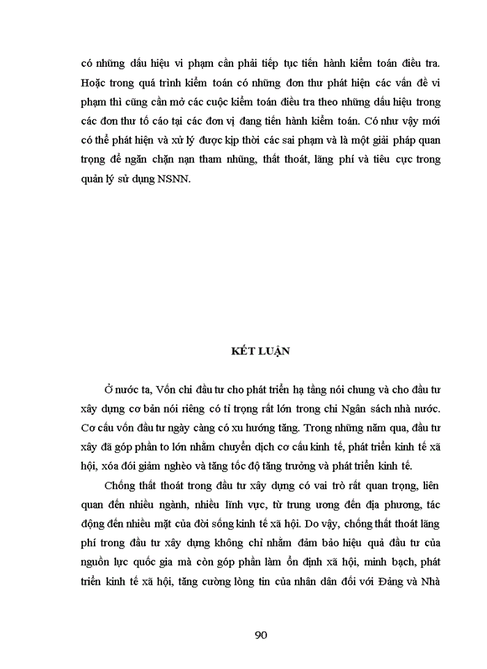 image for page Các giải pháp chống thất thoát lãng phí trong đầu tư xây dựng cơ bản từ vốn Ngân sách, phân tích dưới góc độ Kiểm toán Nhà nước