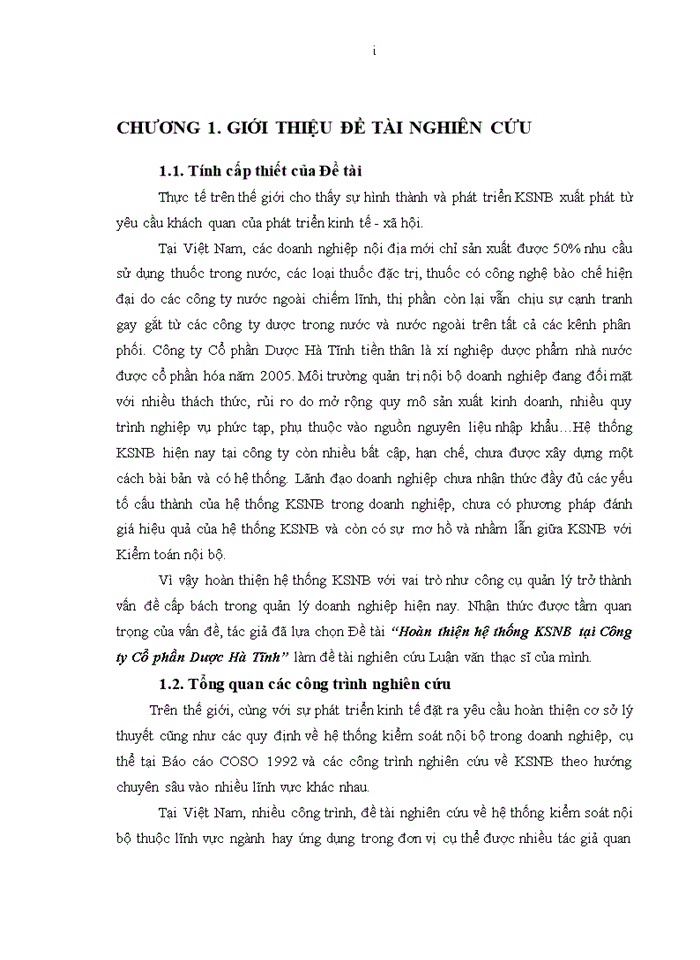 image for page Hoàn thiện hệ thống kiểm soát nội bộ tại công ty cổ phần dược hà tĩnh