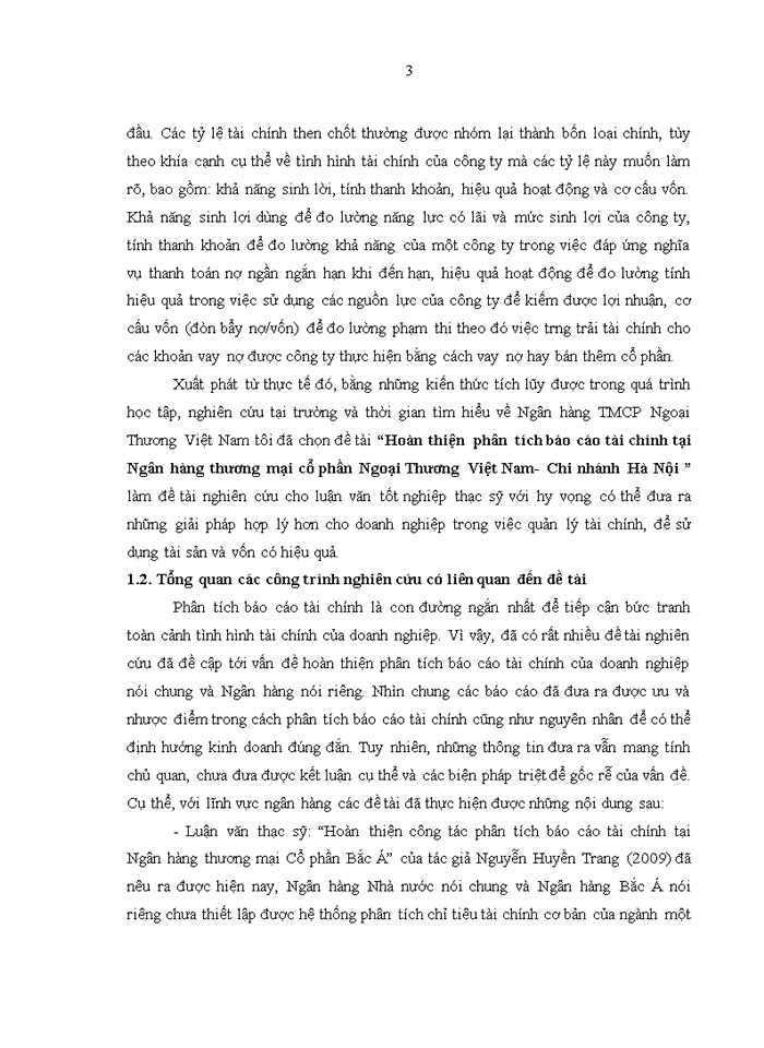 image for page Hoàn thiện  phân tích báo cáo tài chính tại Ngân hàng thương mại cổ phần Ngoại Thương Việt Nam- Chi nhánh Hà Nội
