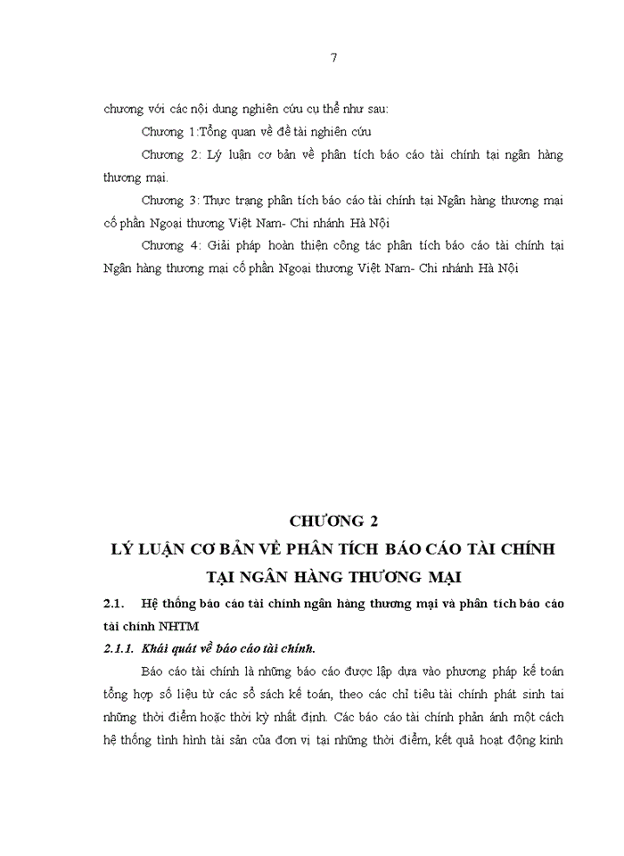 image for page Hoàn thiện  phân tích báo cáo tài chính tại Ngân hàng thương mại cổ phần Ngoại Thương Việt Nam- Chi nhánh Hà Nội