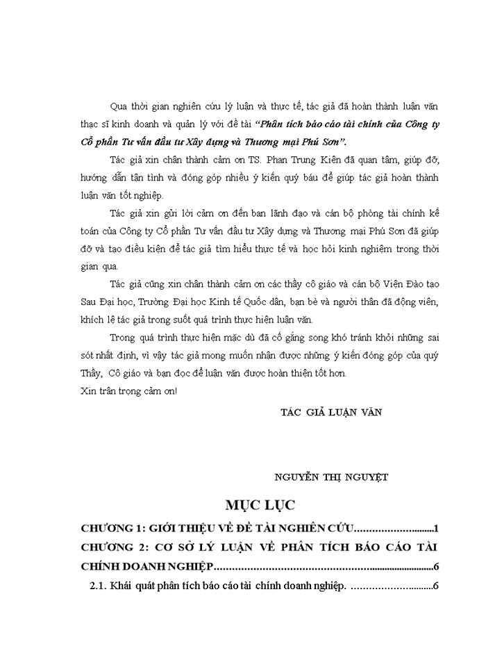 image for page Phân tích báo cáo tài chính của công ty cổ phần tư vấn đầu tư xây dựng và thương mại phú sơn