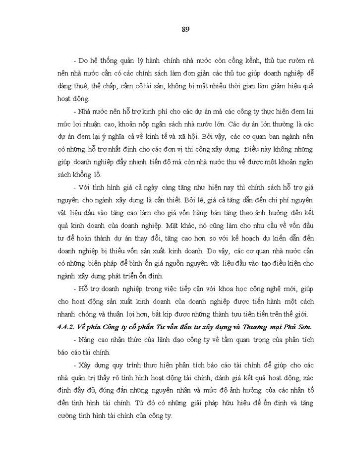 image for page Phân tích báo cáo tài chính của công ty cổ phần tư vấn đầu tư xây dựng và thương mại phú sơn