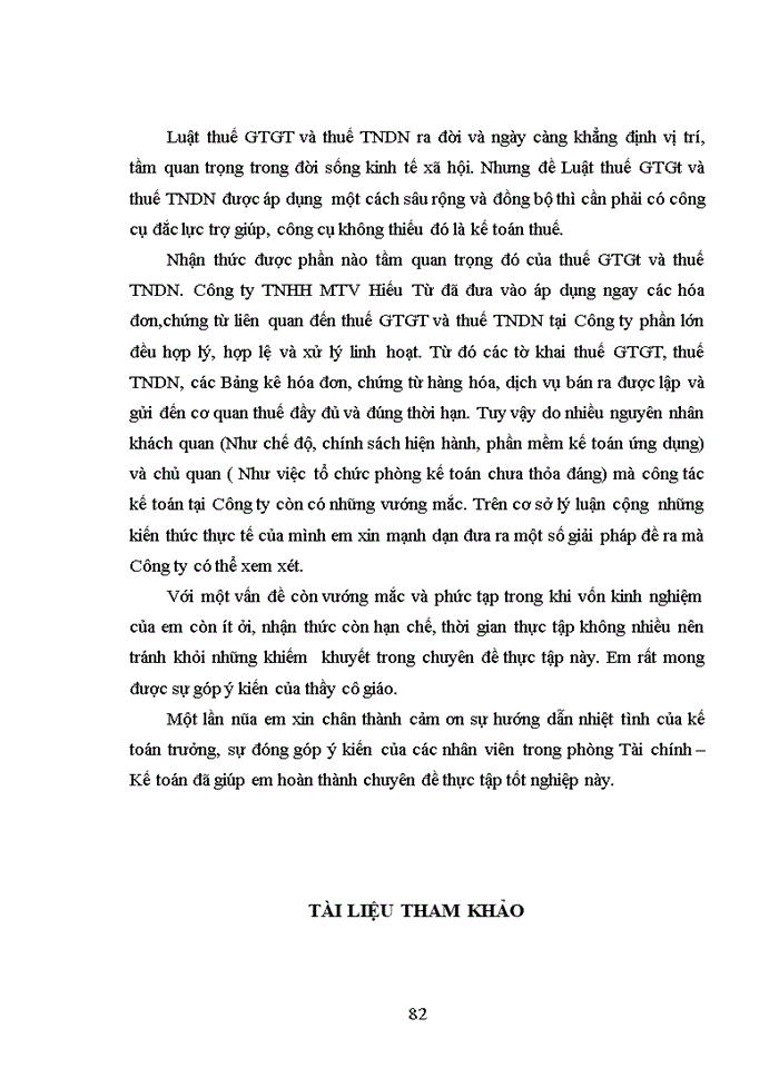 image for page Hoàn thiện kế toán thuế giá trị gia tăng, thu nhập doanh nghiệp tại công ty TNHH MTV hiếu từ