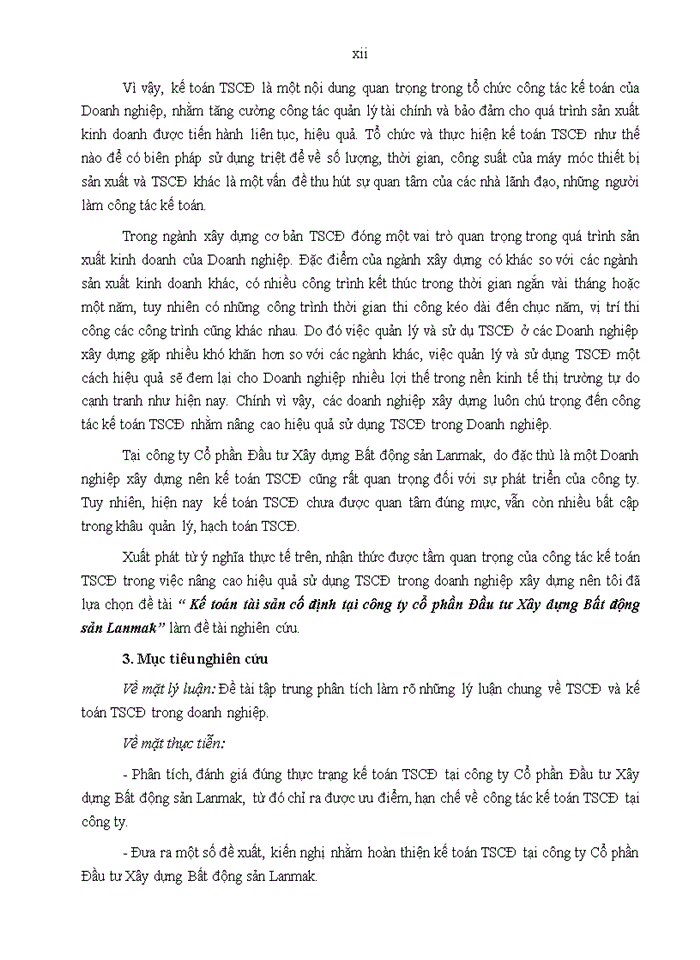 image for page Kế toán tài sản cố định tại công ty cổ phần đầu tư xây dựng bất động sản LANMAK