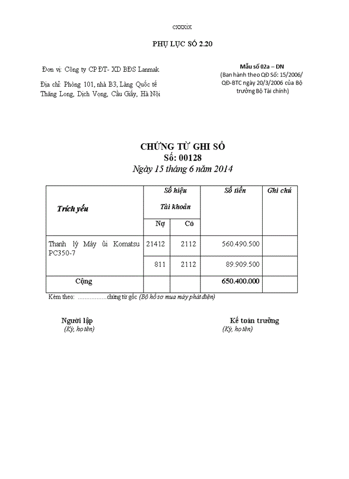 image for page Kế toán tài sản cố định tại công ty cổ phần đầu tư xây dựng bất động sản LANMAK