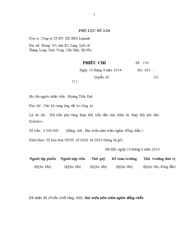 image for page Kế toán tài sản cố định tại công ty cổ phần đầu tư xây dựng bất động sản LANMAK