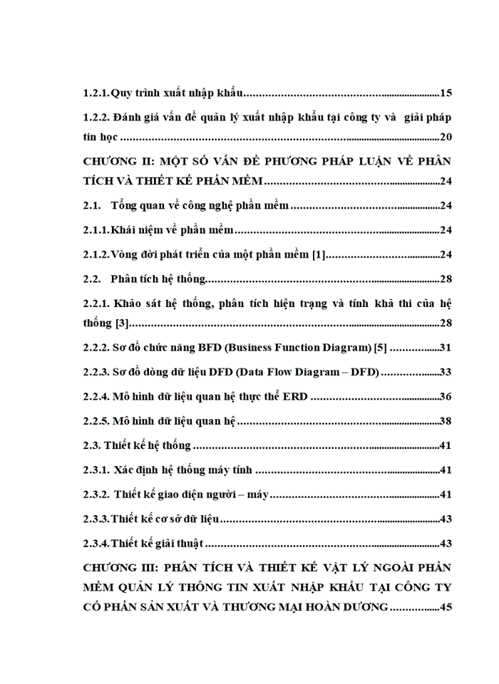 image for page Phân tích và thiết kế phần mềm quản lý thông tin xuất nhập khẩu tại công ty cổ phần sản xuất và thương mại hoàn dương