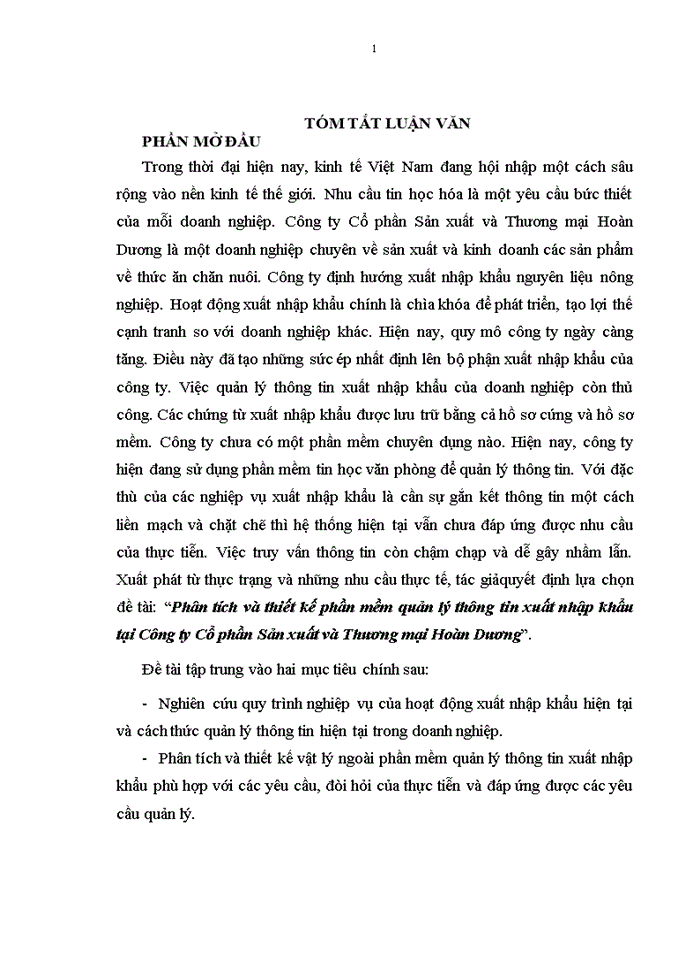 image for page Phân tích và thiết kế phần mềm quản lý thông tin xuất nhập khẩu tại công ty cổ phần sản xuất và thương mại hoàn dương