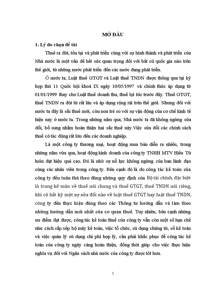 image for page Hoàn thiện kế toán thuế giá trị gia tăng, thuế thu nhập doanh nghiệp tại công tytnhh mtv hiếu từ