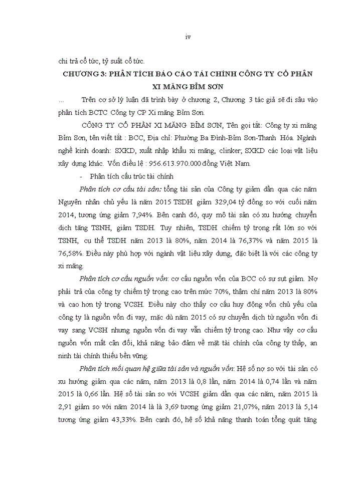 image for page Phân tích báo cáo tài chính công ty cổ phần xi măng bỉm sơn