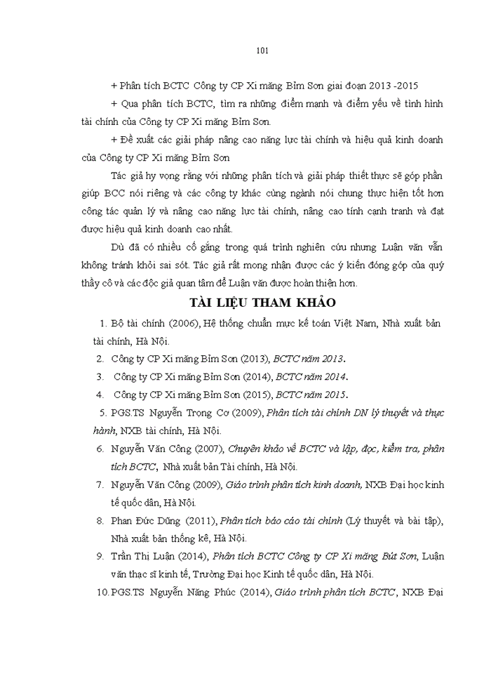 image for page Phân tích báo cáo tài chính công ty cổ phần xi măng bỉm sơn