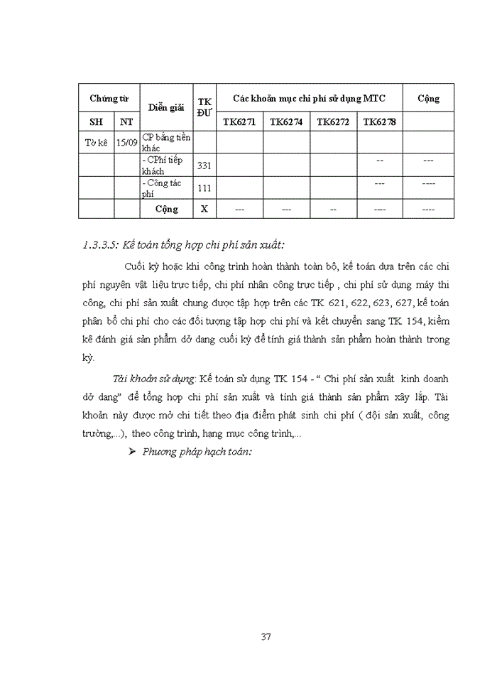 image for page Hoàn thiện kế toán tập hợp chi phí sản xuất và tính giá thành sản phẩm xây lắp tại công ty tnhh tân thành