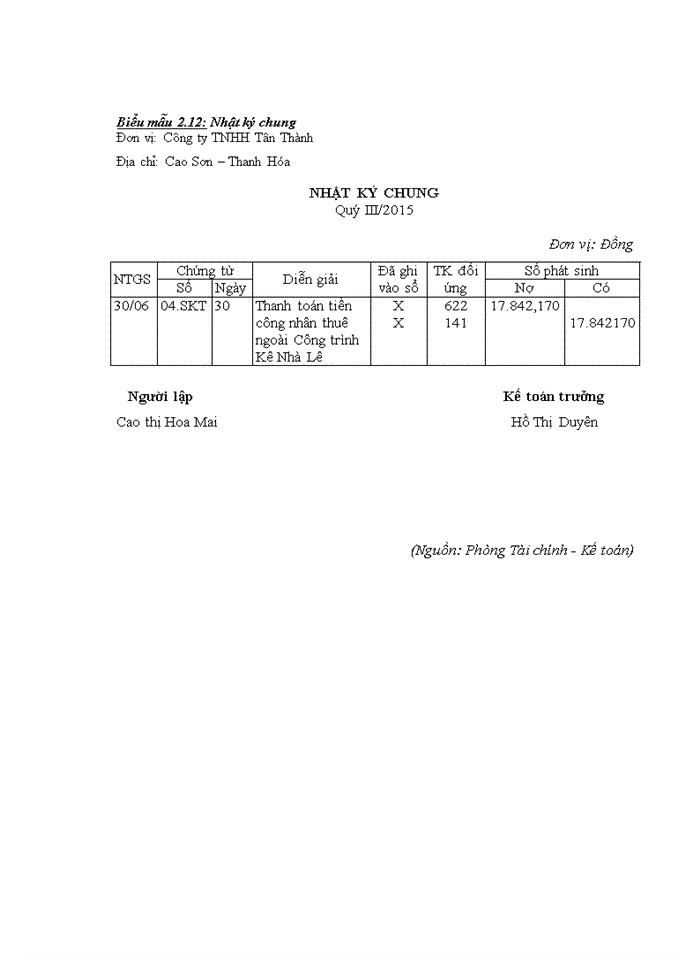 image for page Hoàn thiện kế toán tập hợp chi phí sản xuất và tính giá thành sản phẩm xây lắp tại công ty tnhh tân thành