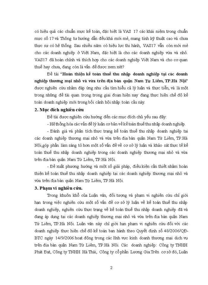 image for page Hoàn thiện kế toán thuế thu nhập doanh nghiệp tại các doanh nghiệp thương mại nhỏ và vừa trên địa bàn quận NAM TỪ LIÊM, tp. HÀ NỘI