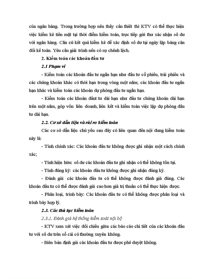 image for page Hoàn thiện quy trình kiểm toán báo cáo tài chính ngân hàng đầu tư và phát triển việt nam do kiểm toán nhà nước thực hiện