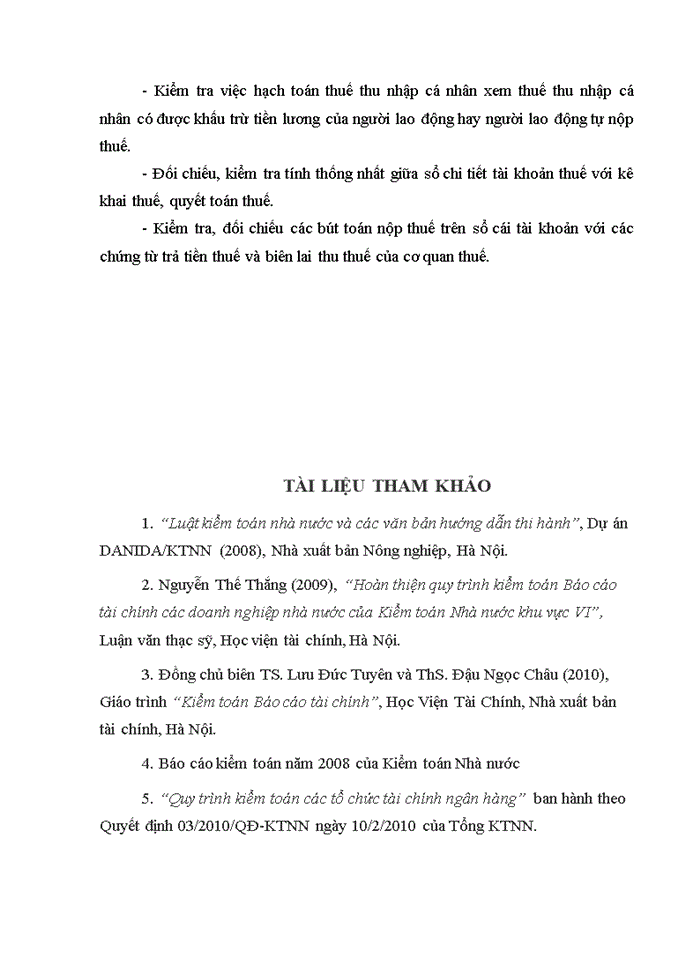 image for page Hoàn thiện quy trình kiểm toán báo cáo tài chính ngân hàng đầu tư và phát triển việt nam do kiểm toán nhà nước thực hiện