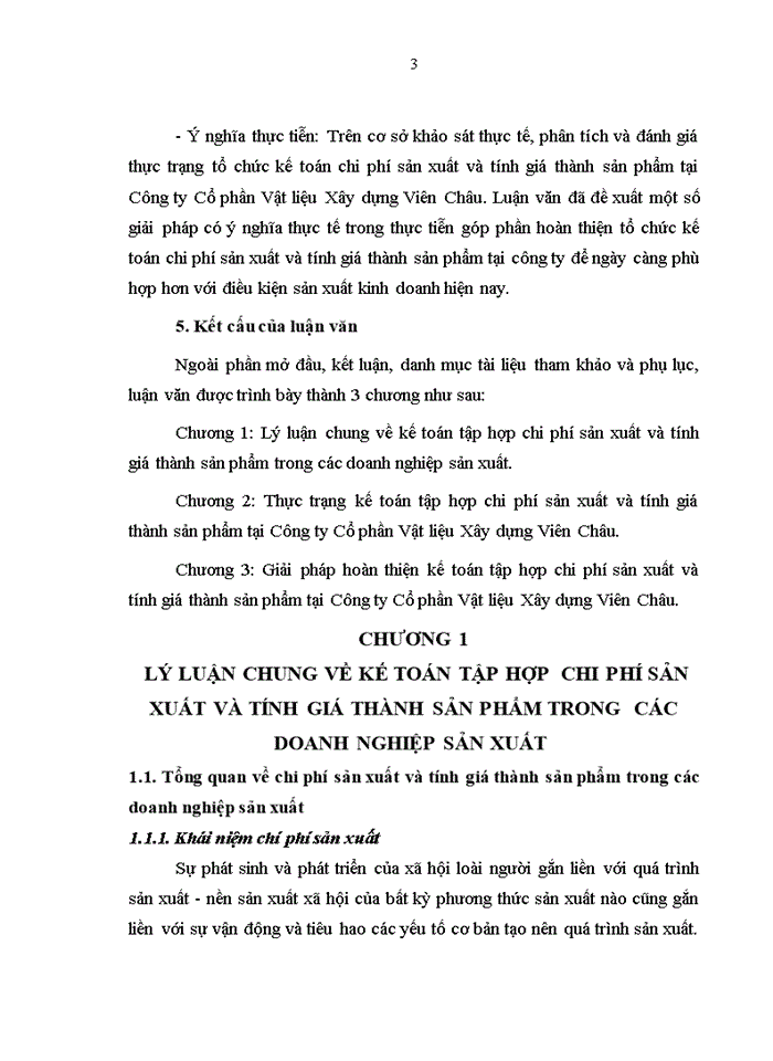 image for page Kế toán tập hợp chi phí sản xuất và tính giá thành sản phẩm tại Công ty Cổ phần Vật liệu Xây dựng Viên Châu