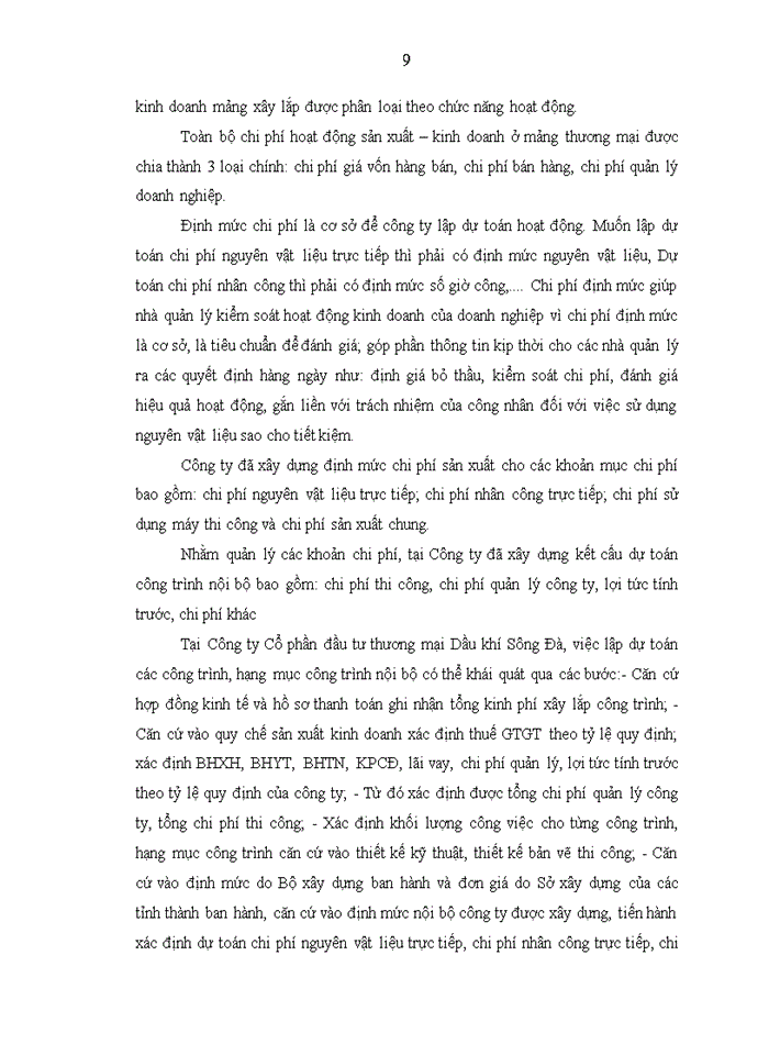 image for page Tổ chức công tác kế toán quản trị tại công ty cổ phần đầu tư và thương mại dầu khí sông đà
