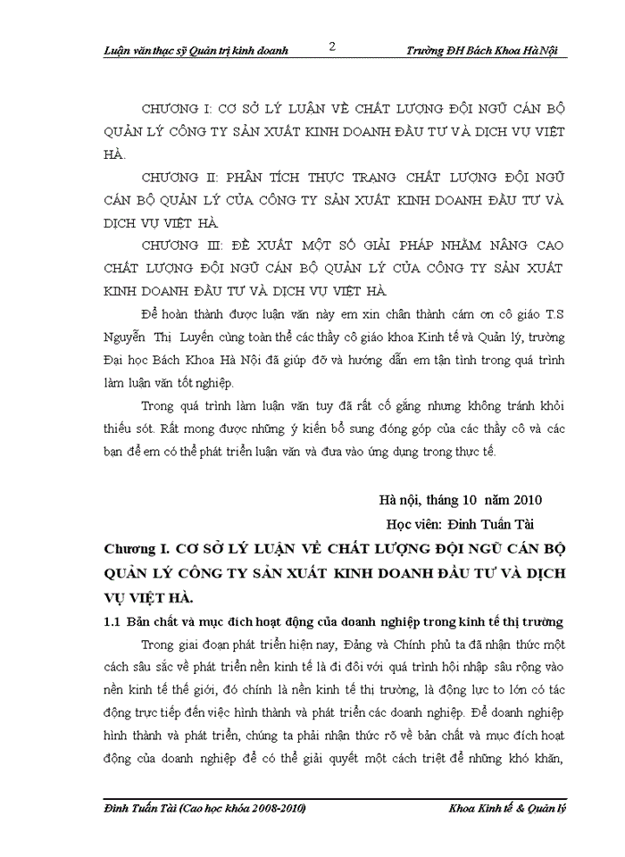 image for page Một số giải pháp nhằm nâng cao chất lượng đội ngũ cán bộ quản lý Công ty sản xuất kinh doanh đầu tư và dịch vụ Việt Hà