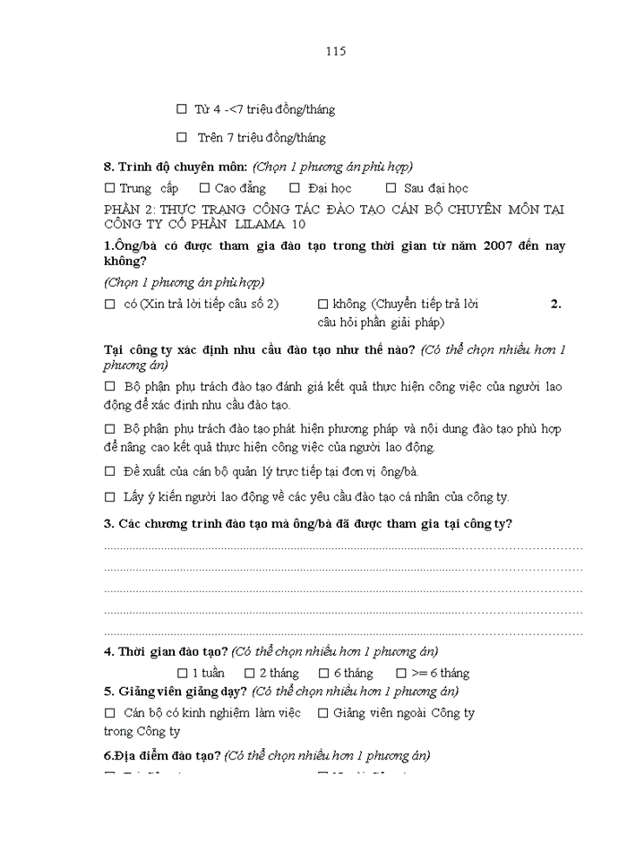 image for page Một số giải pháp hoàn thiện công tác đào tạo và phát triển nguồn nhân lực tại Công ty cổ phần Lilama 10