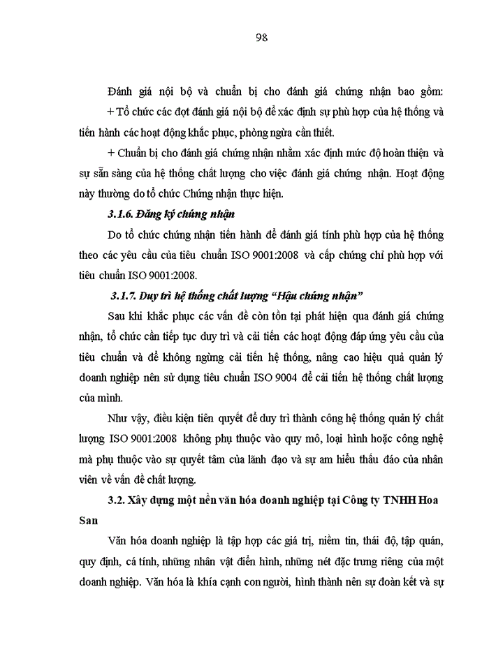 image for page Hoàn thiện hệ thống quản lý chất lượng theo tiêu chuẩn ISO 9001:2008 tại công ty TNHH Hoa San