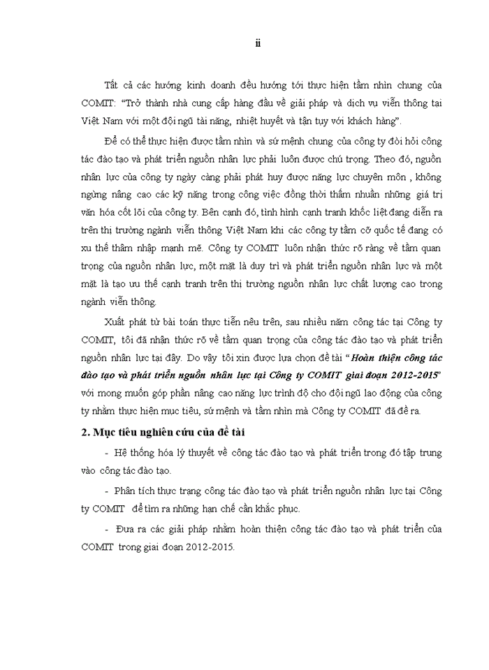 image for page Hoàn thiện công tác đào tạo và phát triển nguồn nhân lực tại Công ty COMIT giai đoạn 2012-2015