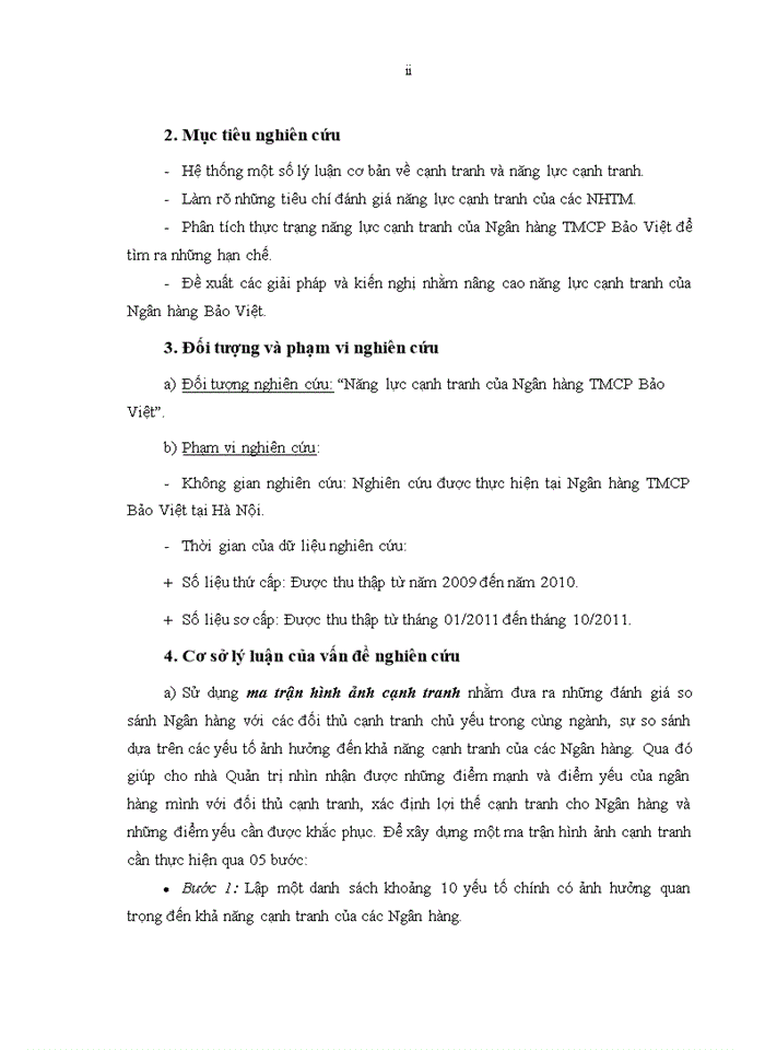 image for page Nâng cao năng lực cạnh tranh của Ngân hàng Thương mại cổ phần Bảo Việt