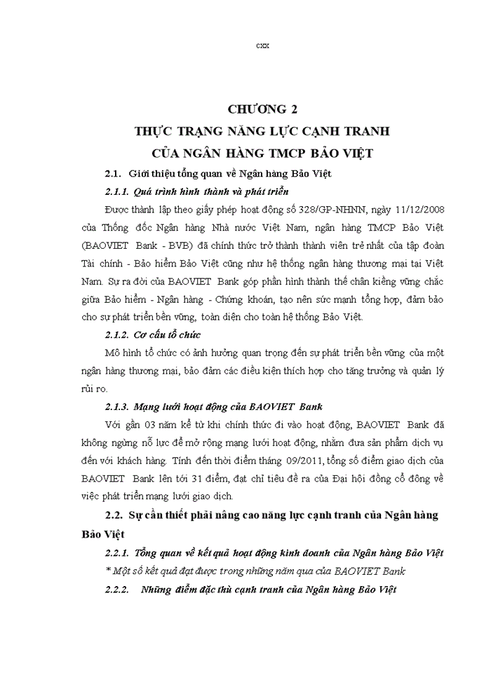 image for page Nâng cao năng lực cạnh tranh của Ngân hàng Thương mại cổ phần Bảo Việt