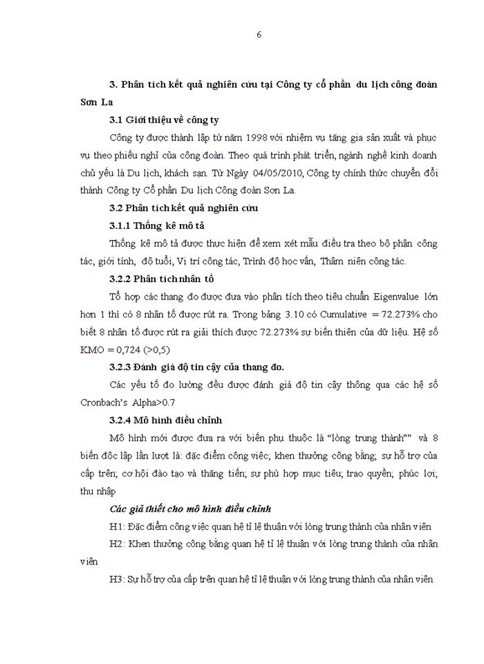 image for page Các nhân tố ảnh hưởng đến lòng trung thành của nhân viên tại Công ty cổ phần du lịch công đoàn Sơn La