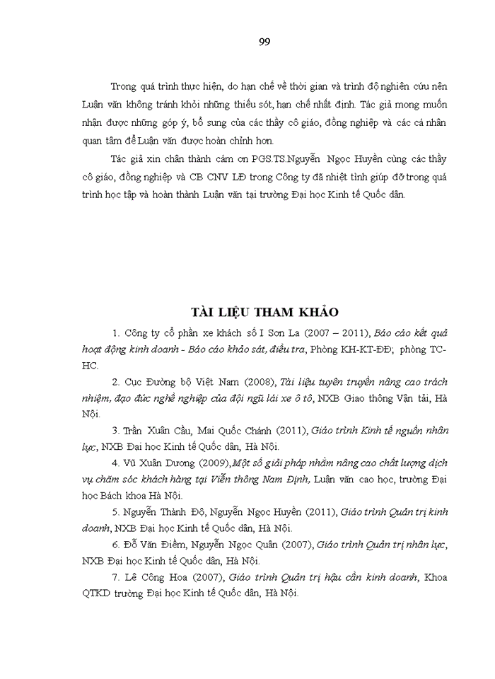 image for page Giải pháp nâng cao chất lượng dịch vụ vận tải hành khách tại Công ty cổ phần xe khách số I Sơn La