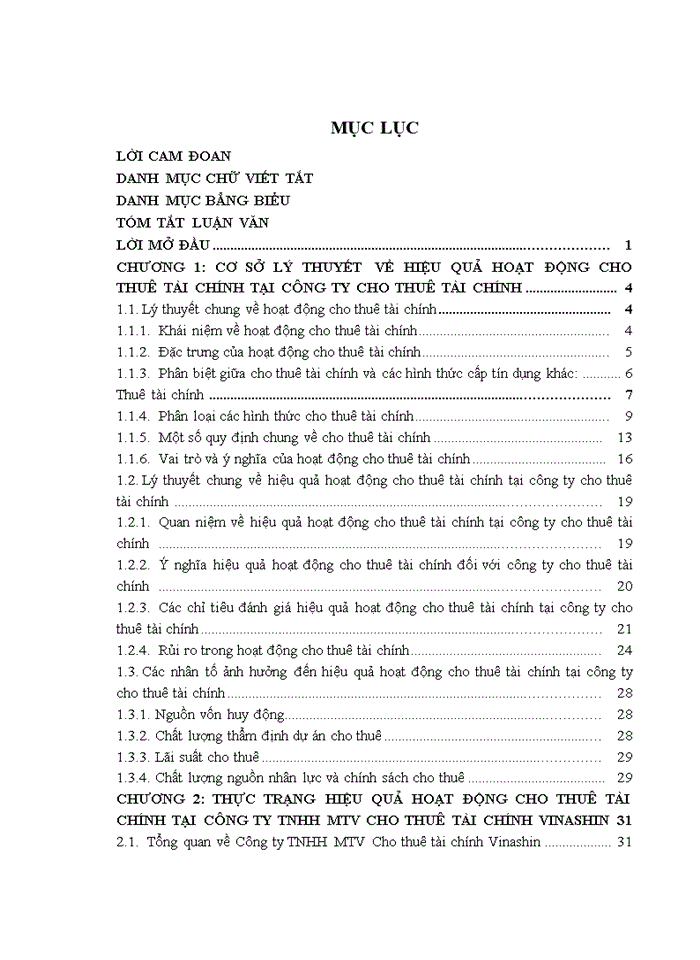 Phân tích hiệu quả hoạt động cho thuê tài chính tại Công ty cho thuê tài chính Vinashin