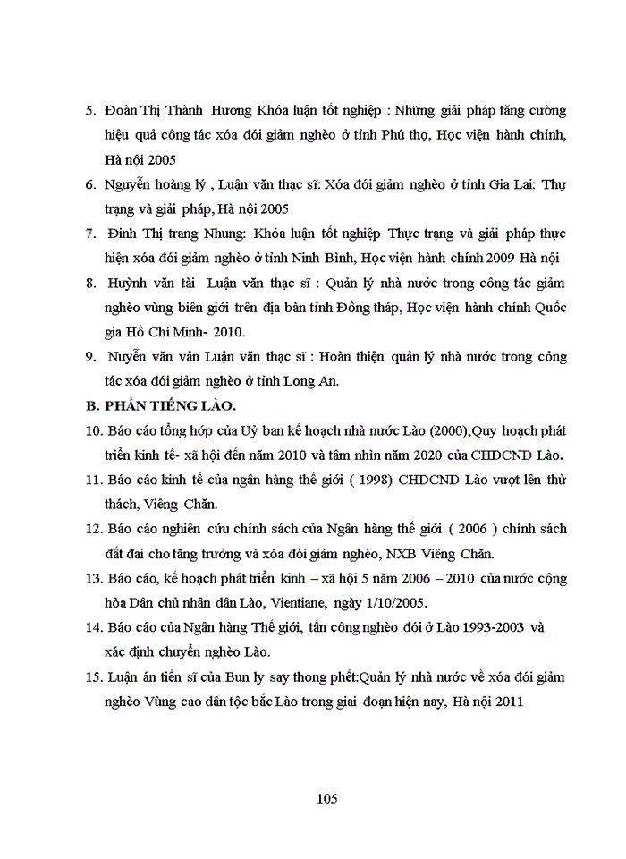 image for page Quản lý nhà nước đối với hoạt động xóa đói giảm nghèo ở tỉnh phong sa ly- cộng hòa dân chủ nhân dân LÀO