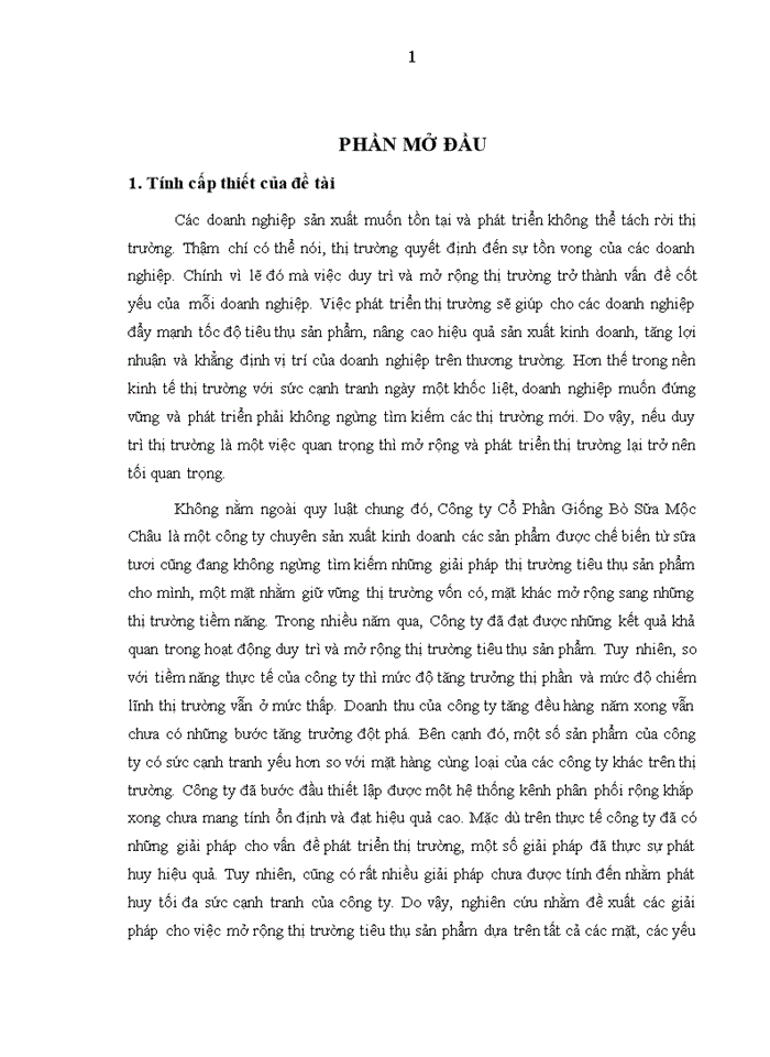 image for page Giải pháp mở rộng thị trường tiêu thụ sản phẩm sữa nước của công ty cổ phần giống bò sữa Mộc Châu
