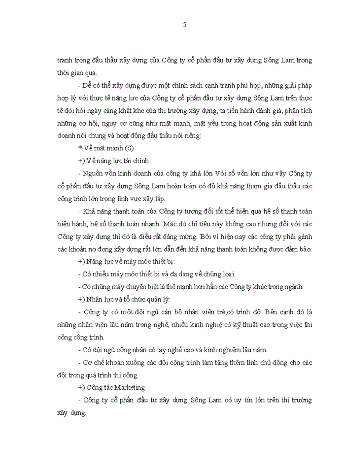 image for page Nâng cao năng lực đấu thầu xây lắp của Công ty cổ phần đầu tư xây dựng Sông Lam