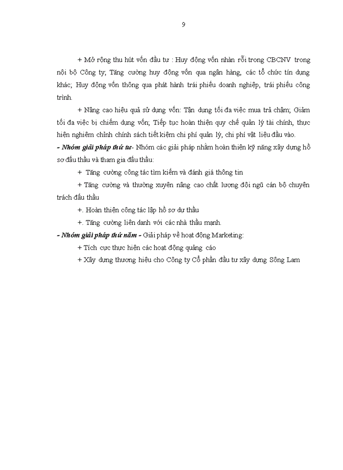 image for page Nâng cao năng lực đấu thầu xây lắp của Công ty cổ phần đầu tư xây dựng Sông Lam