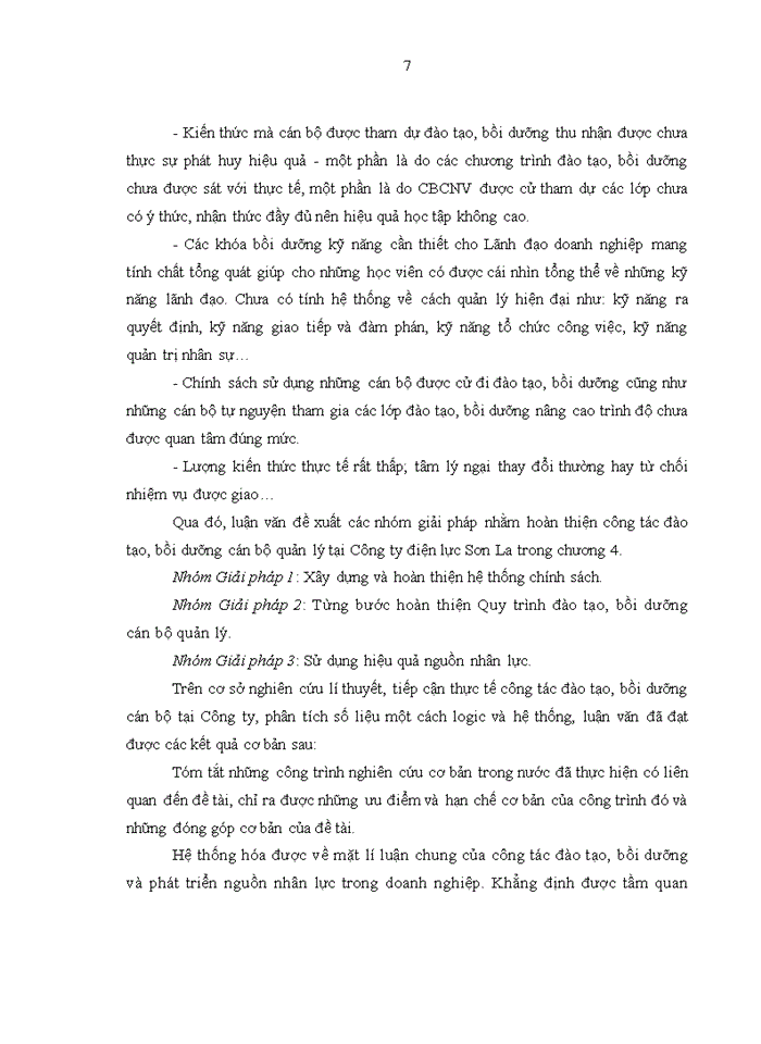 image for page Hoàn thiện công tác đào tạo và bồi dưỡng cán bộ quản lý tại Công ty Điện lực Sơn La