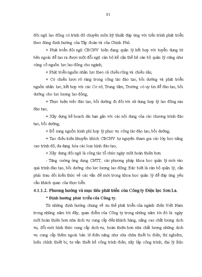 image for page Hoàn thiện công tác đào tạo và bồi dưỡng cán bộ quản lý tại Công ty Điện lực Sơn La