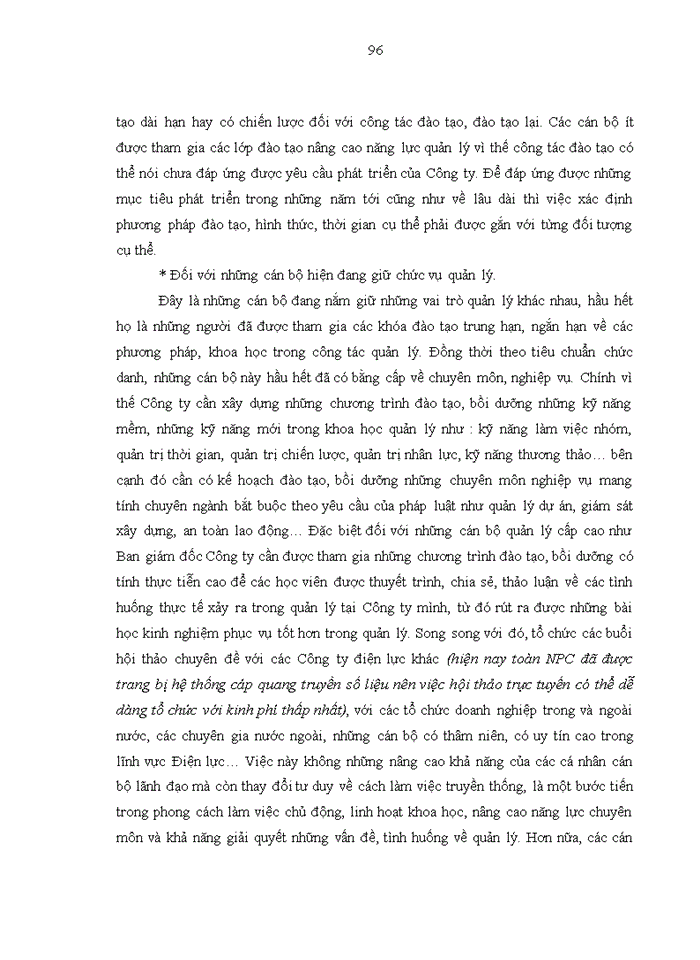 image for page Hoàn thiện công tác đào tạo và bồi dưỡng cán bộ quản lý tại Công ty Điện lực Sơn La