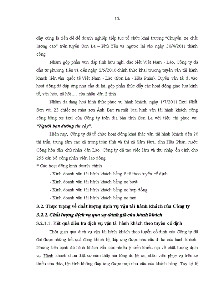 image for page Giải pháp nâng cao chất lượng dịch vụ vận tải hành khách tại Công ty cổ phần xe khách số I Sơn La
