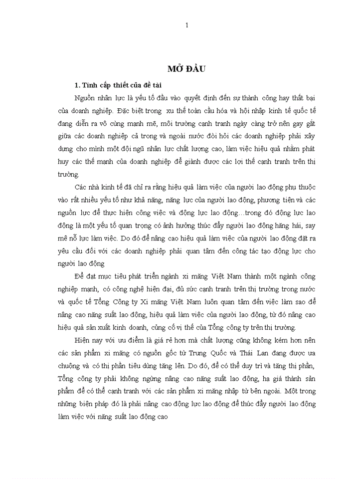 image for page Hoàn thiện công tác tạo động lực cho người lao động tại tổng công ty xi măng việt nam