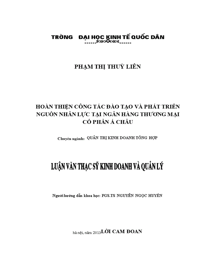 image for page Hoàn thiện công tác đào tạo và phát triển nguồn nhân lực tại ngân hàng thương mại cổ phần á châu