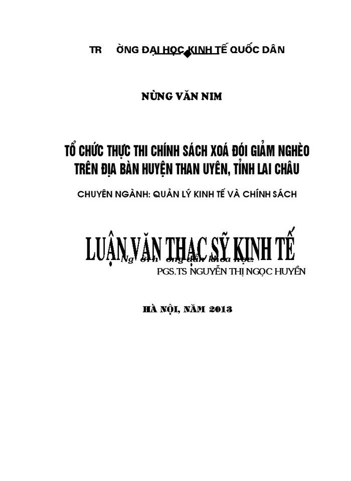 image for page Tổ chức thực thi chính sách xoá đói giảm nghèo trên địa bàn huyện than uyên, tỉnh lai châu
