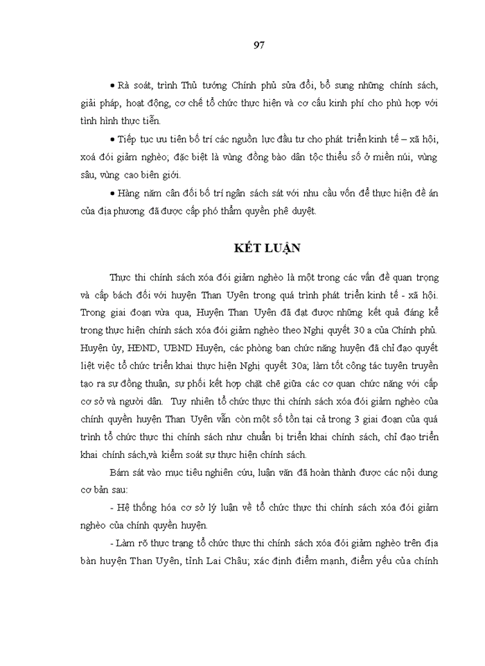 image for page Tổ chức thực thi chính sách xoá đói giảm nghèo trên địa bàn huyện than uyên, tỉnh lai châu