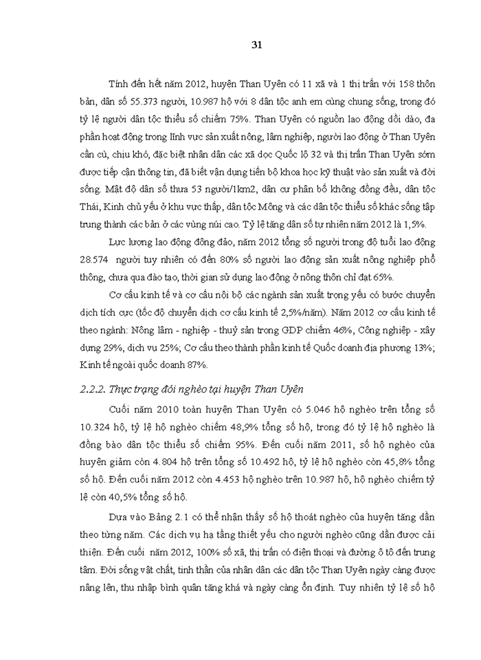 image for page Tổ chức thực thi chính sách xoá đói giảm nghèo trên địa bàn huyện than uyên, tỉnh lai châu