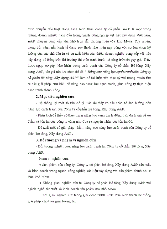 image for page Nâng cao năng lực cạnh tranh của Công ty cổ phần Bê tông, Xây dựng A&P