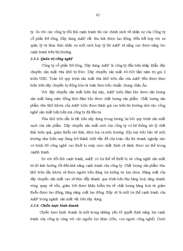 image for page Nâng cao năng lực cạnh tranh của Công ty cổ phần Bê tông, Xây dựng A&P